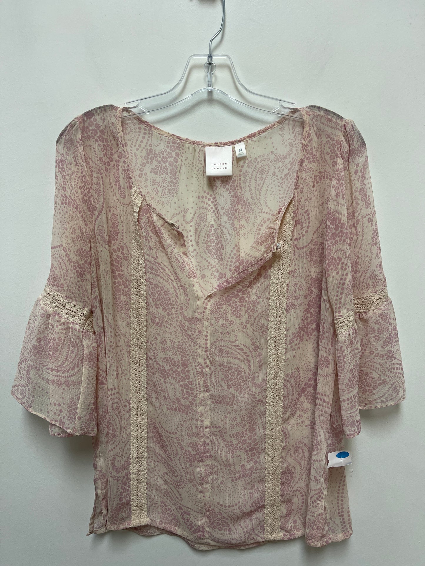 Top Long Sleeve By Lc Lauren Conrad In Pink, Size: M