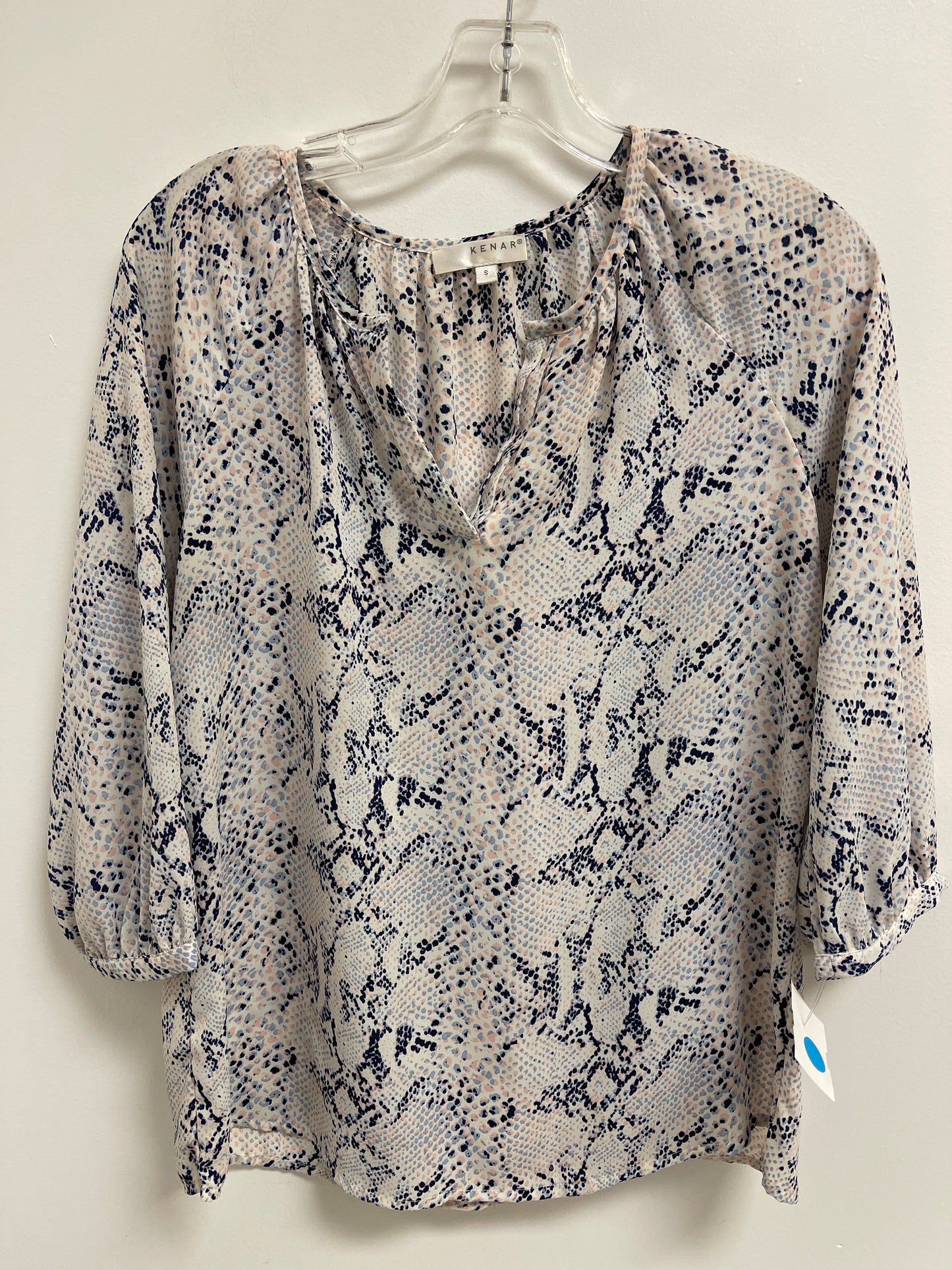 Top Long Sleeve By Kenar In Snakeskin Print, Size: S