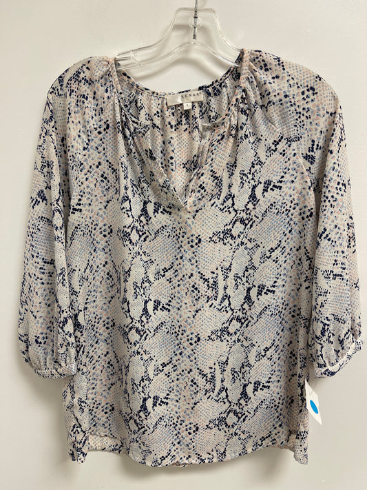 Top Long Sleeve By Kenar In Snakeskin Print, Size: S