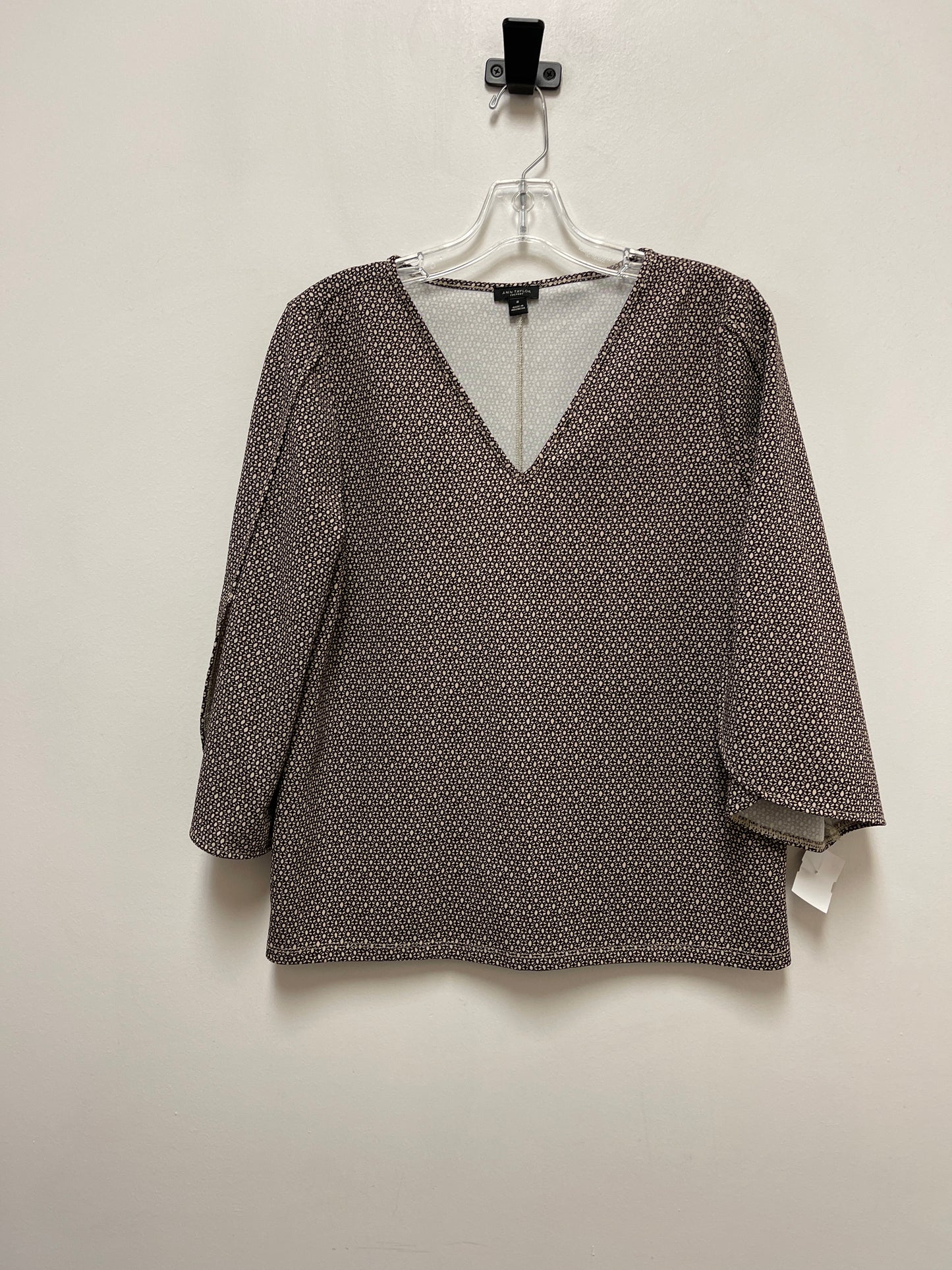 Top Long Sleeve By Ann Taylor In Brown, Size: M