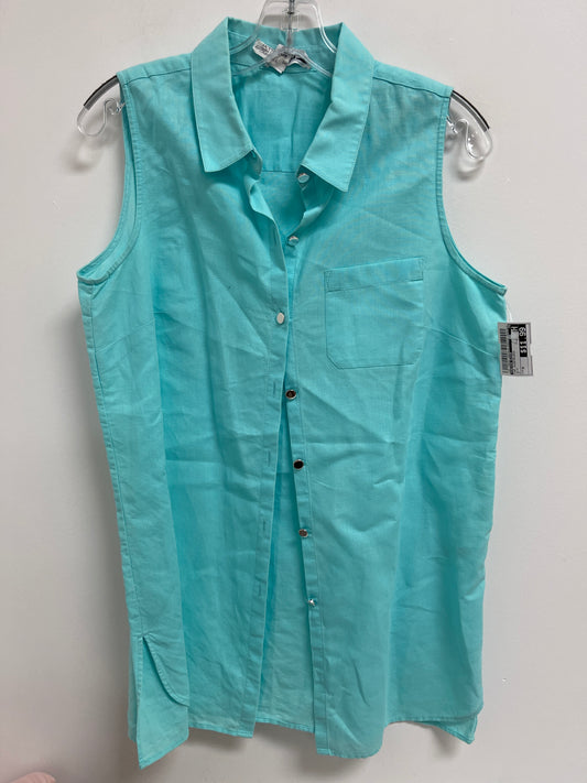 Top Sleeveless By Calvin Klein In Blue, Size: M