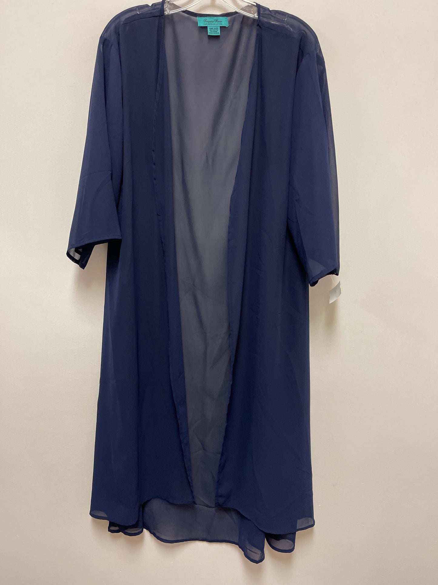 Kimono By Clothes Mentor In Navy, Size: Onesize