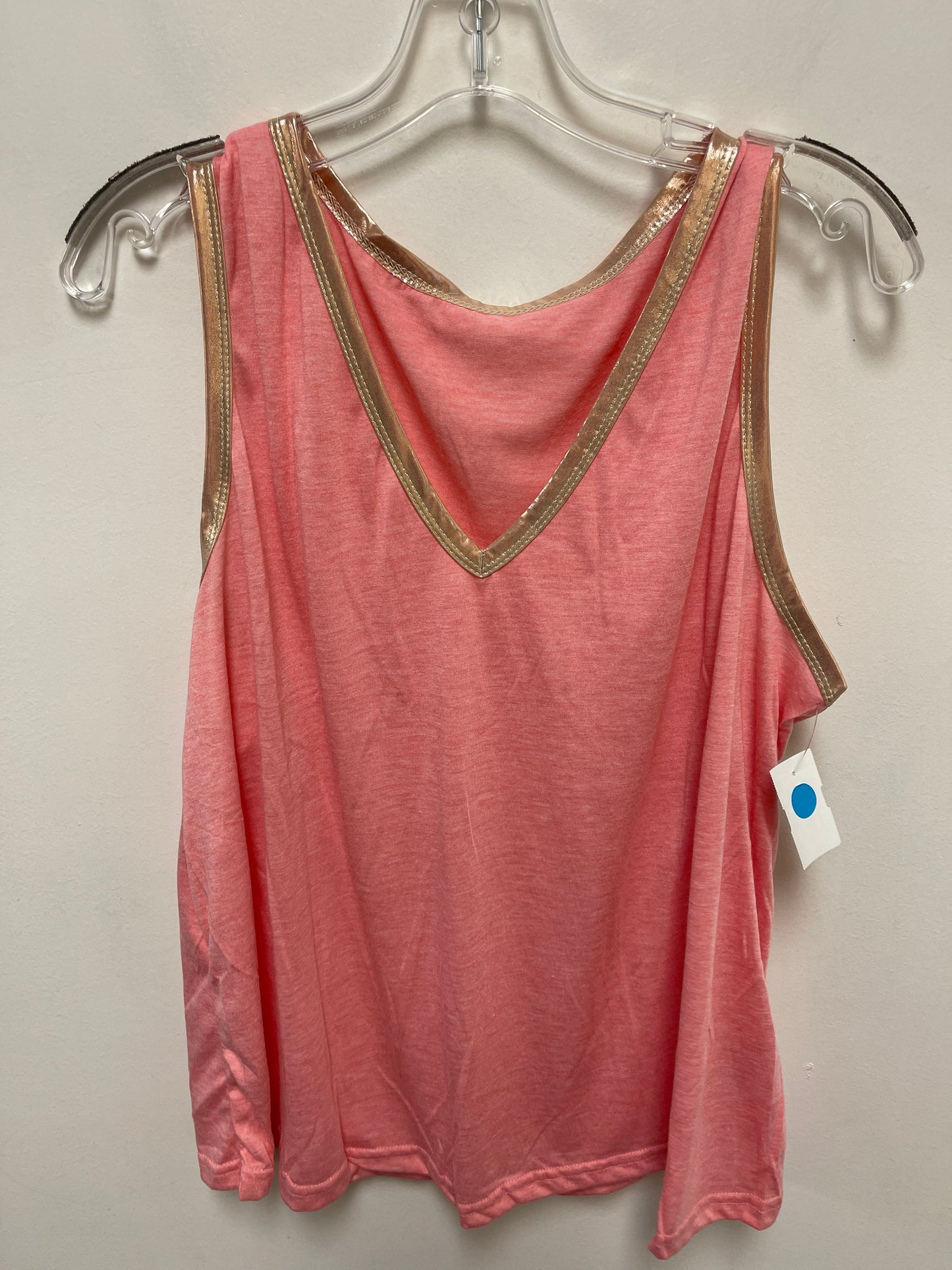 Top Sleeveless By Shein In Pink, Size: 2x