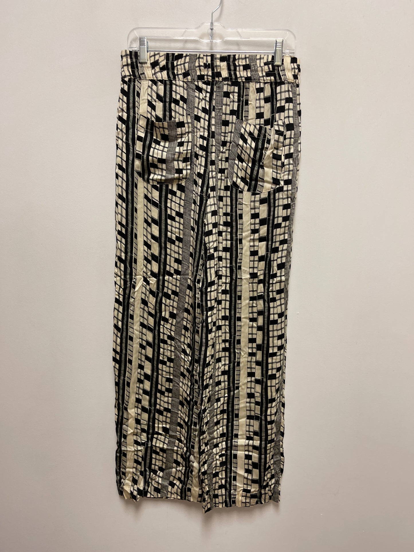 Pants Wide Leg By Urban Outfitters In Black & Cream, Size: 8