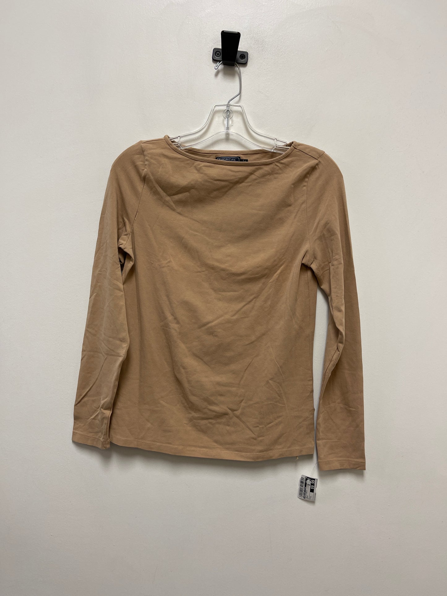 Top Long Sleeve Basic By American Living In Brown, Size: S