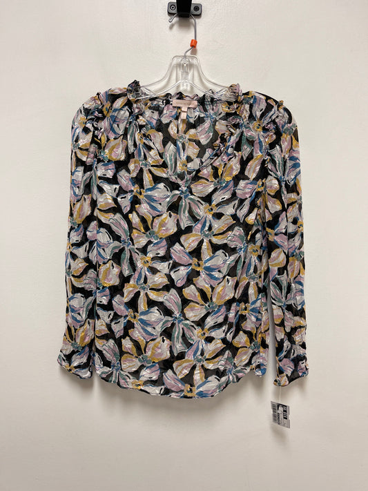 Top Long Sleeve By Rebecca Taylor In Floral Print, Size: S