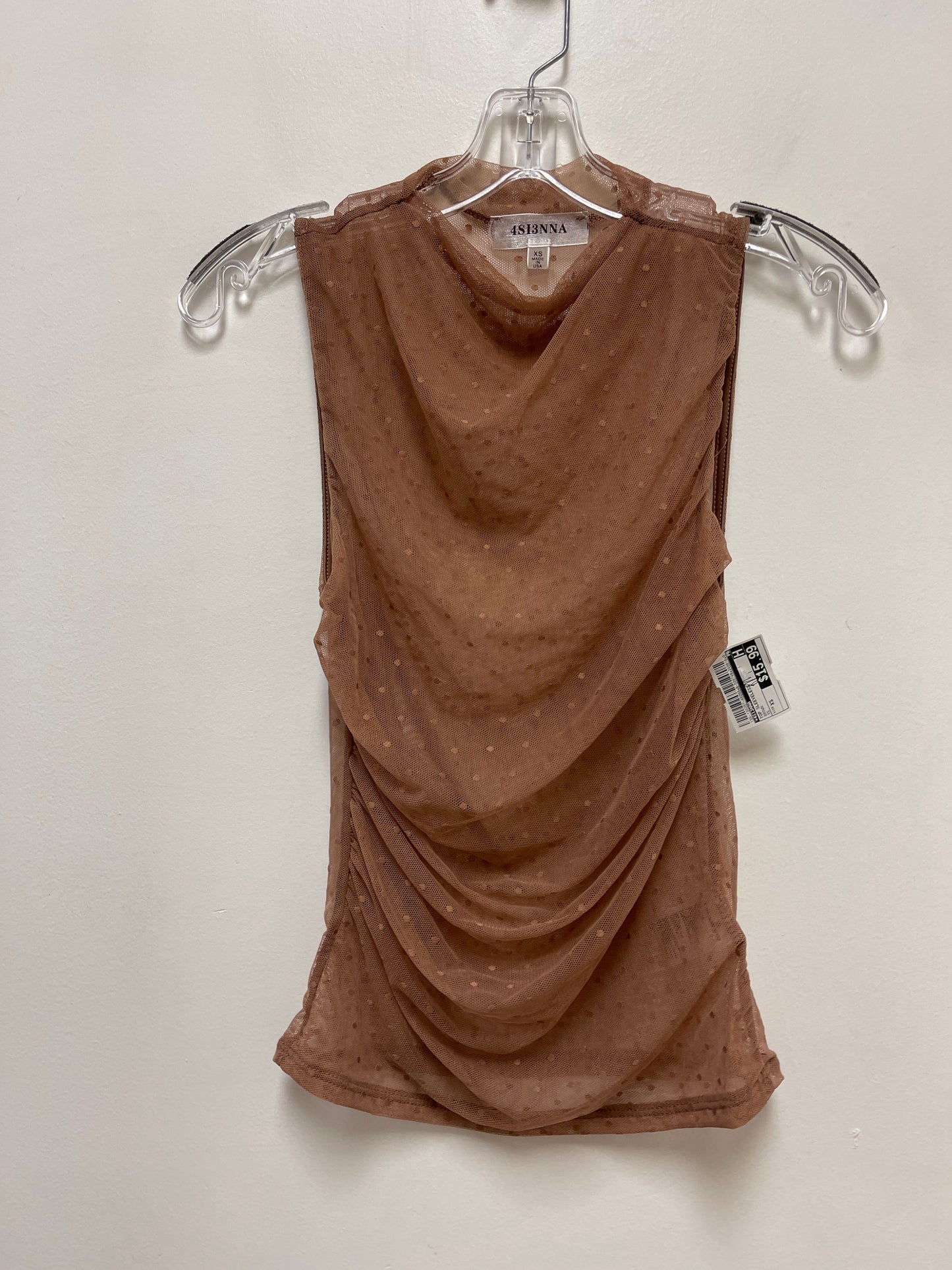 Top Sleeveless By 4s13nna In Brown, Size: Xs