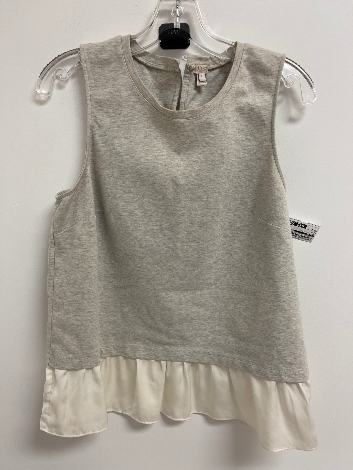 Top Sleeveless By J. Crew In Grey, Size: M