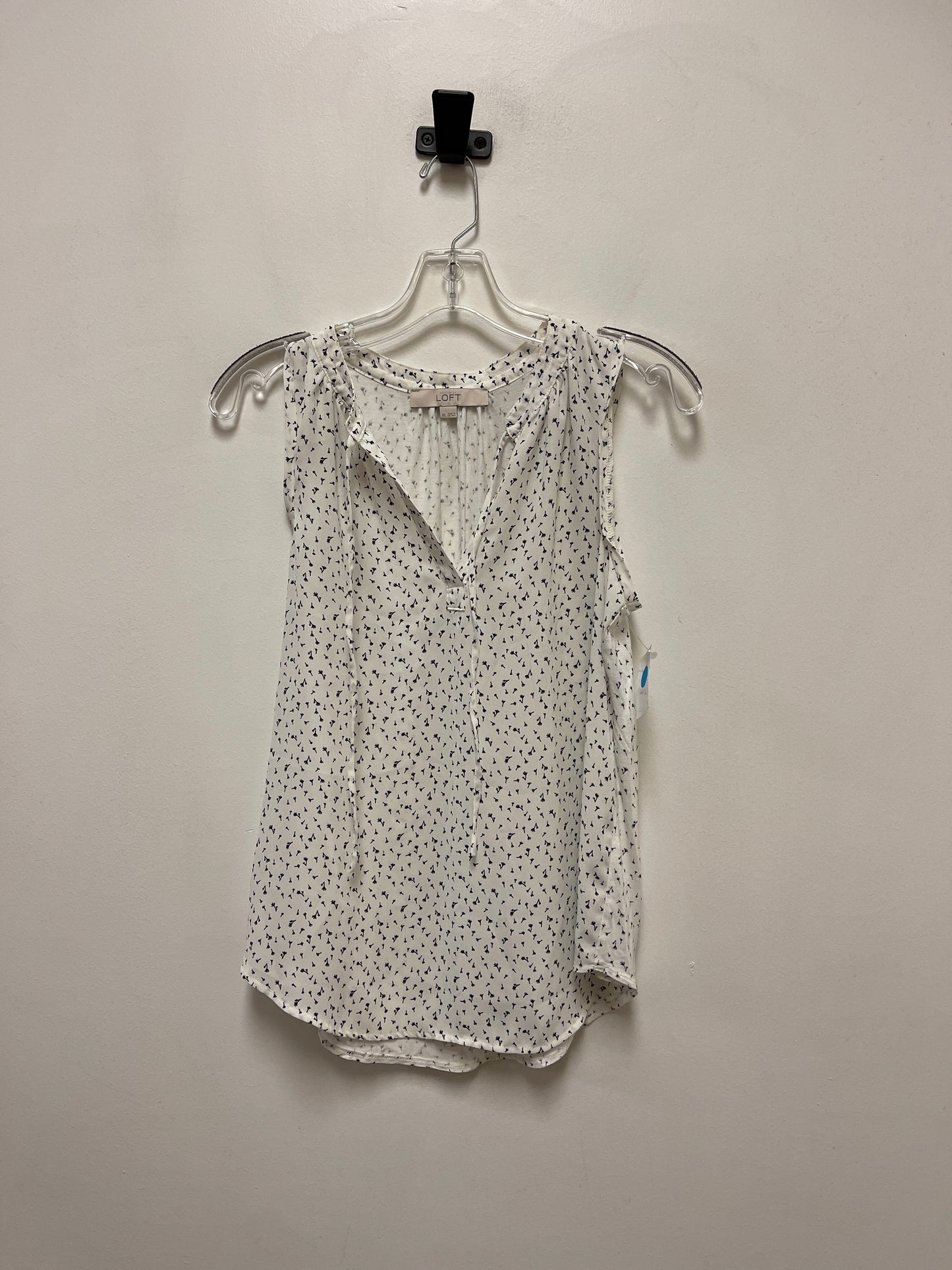 Top Sleeveless By Loft In Black & White, Size: Xs