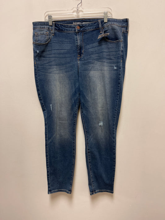 Jeans Skinny By Old Navy In Blue Denim, Size: 18