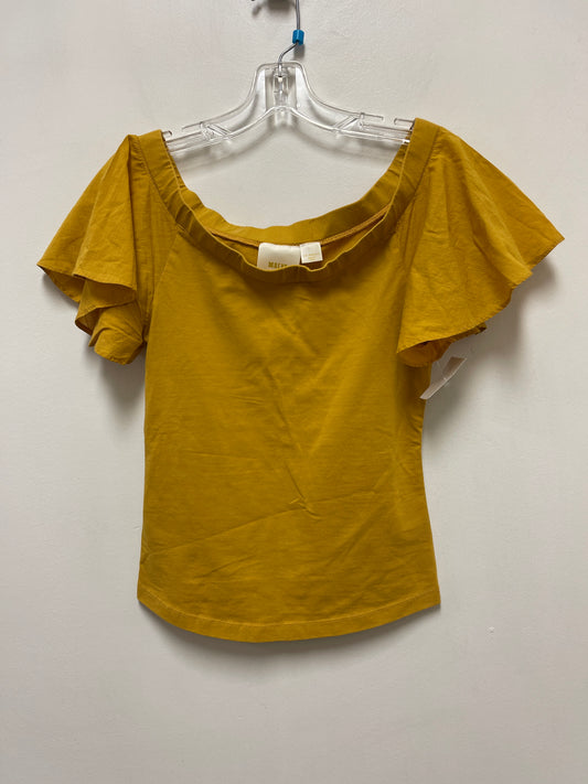 Top Short Sleeve By Maeve In Yellow, Size: Xs