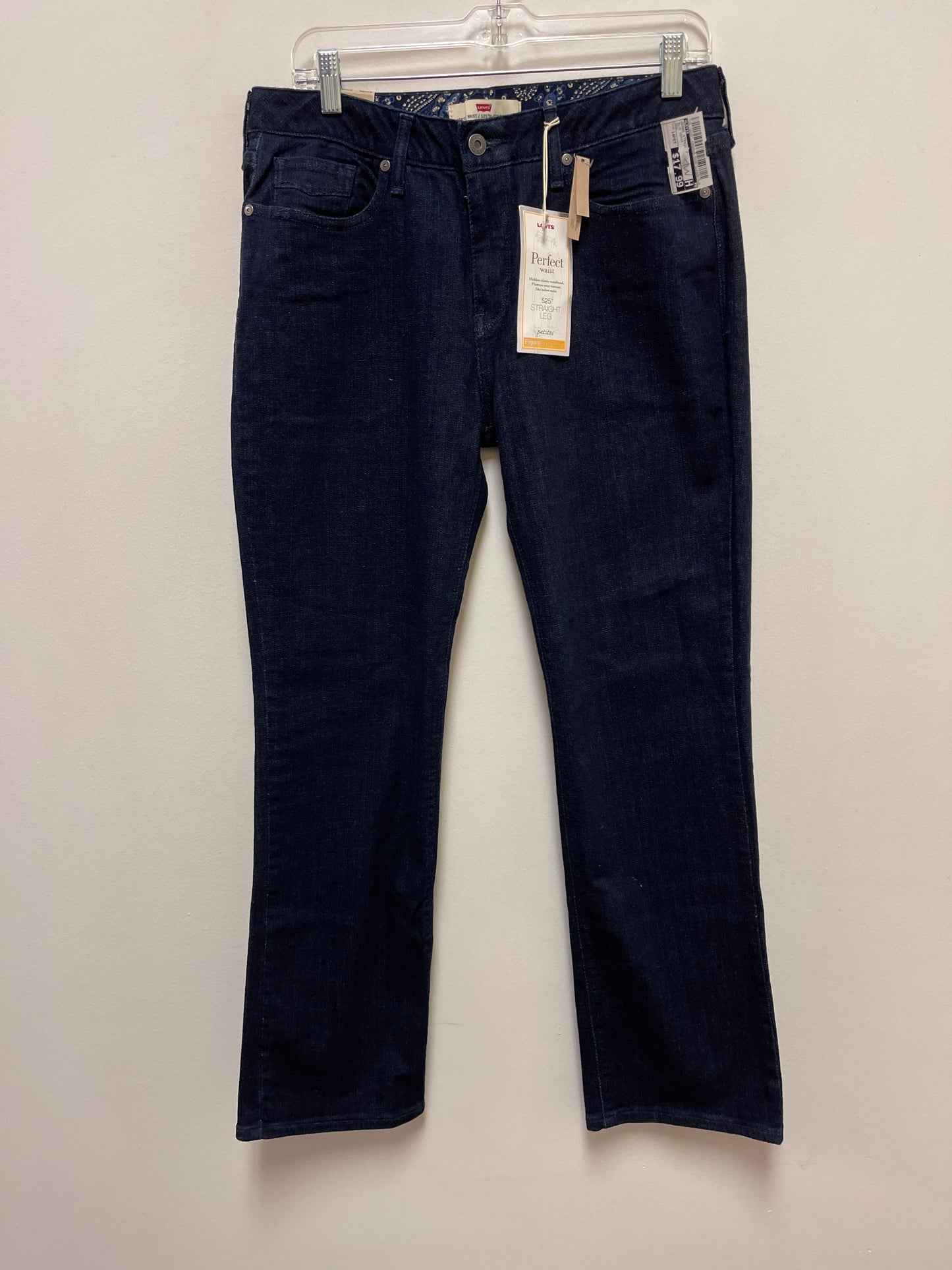 Jeans Straight By Levis In Blue Denim, Size: 14petite