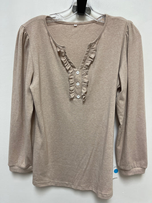 Top Long Sleeve By Clothes Mentor In Cream, Size: S