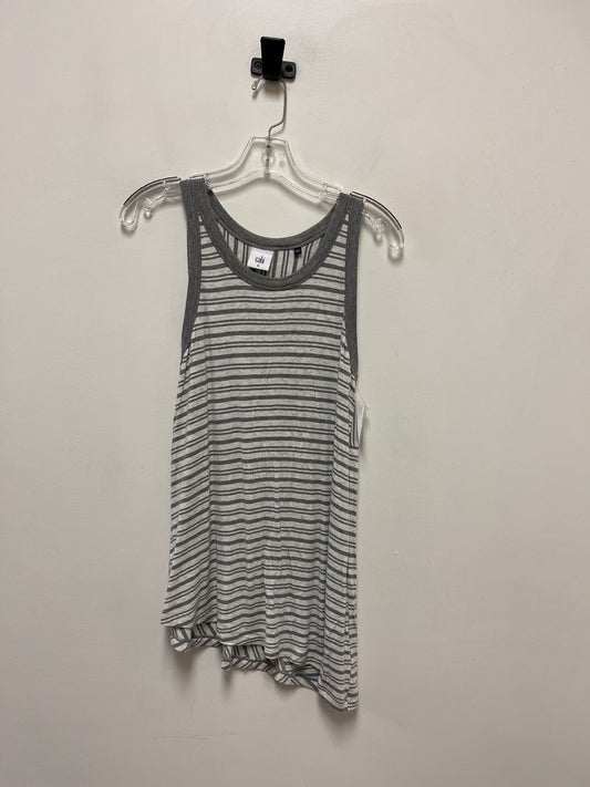 Top Sleeveless By Cabi In Grey & White, Size: M