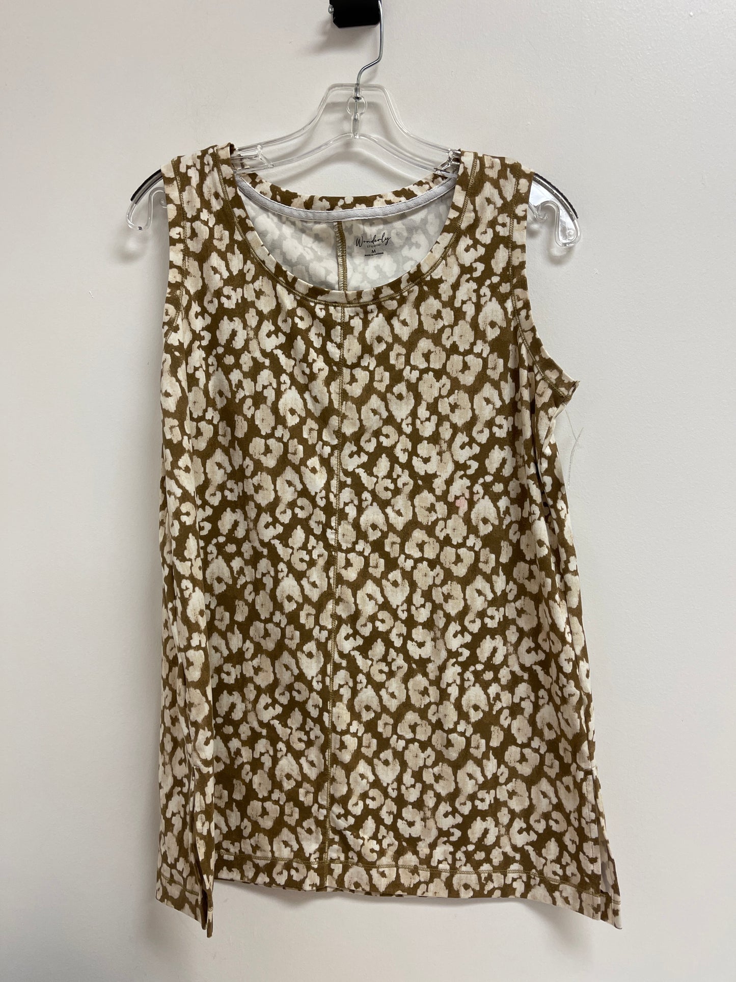 Top Sleeveless By Wonderly In Animal Print, Size: M