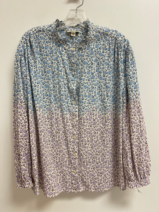 Top Long Sleeve By Style And Company In Blue & Purple, Size: M