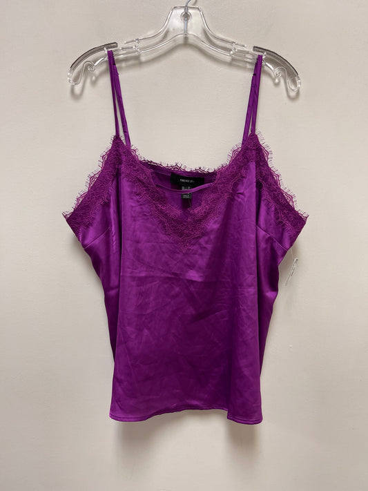 Top Sleeveless By Forever 21 In Purple, Size: 2x