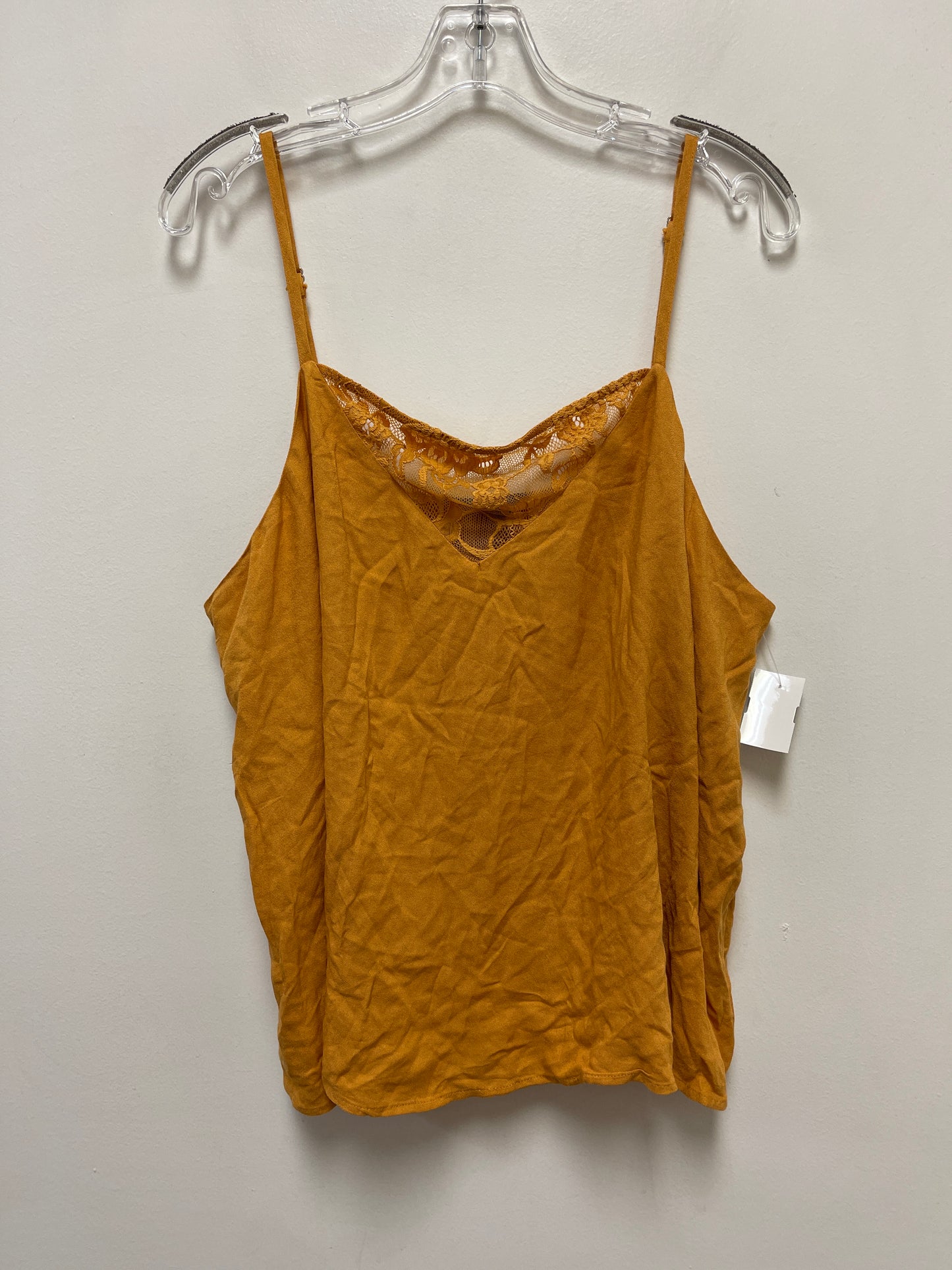 Top Sleeveless By Forever 21 In Yellow, Size: 2x