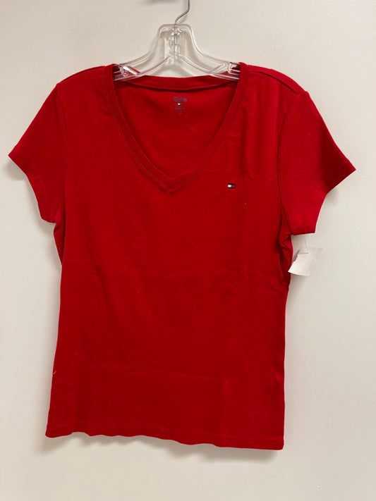 Top Short Sleeve By Tommy Hilfiger In Red, Size: L