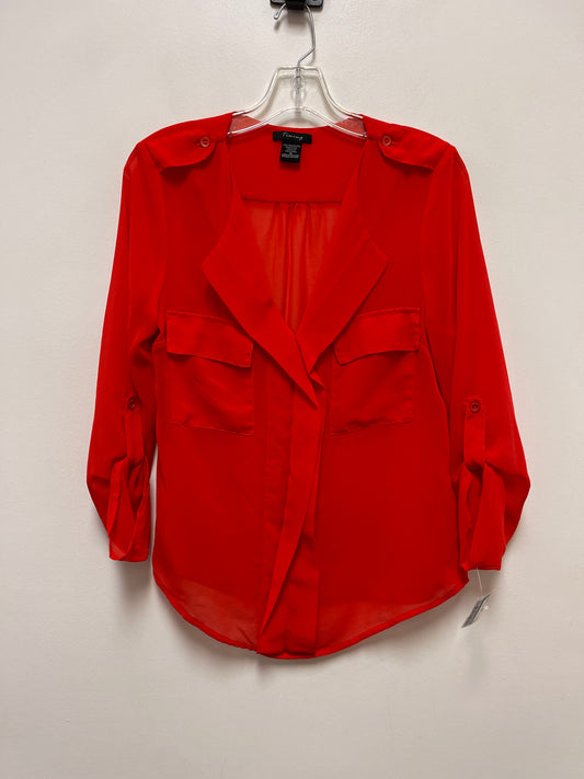 Top Long Sleeve By Timing In Red, Size: M