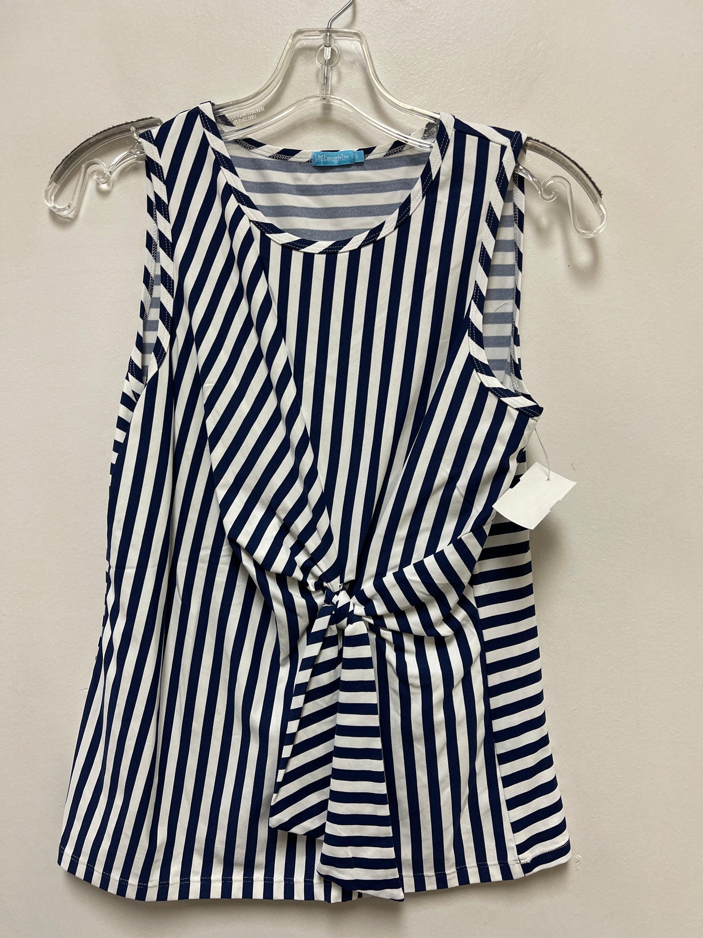 Top Sleeveless By J Mclaughlin In Blue & White, Size: S