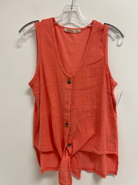 Top Sleeveless By Clothes Mentor In Orange, Size: Xs