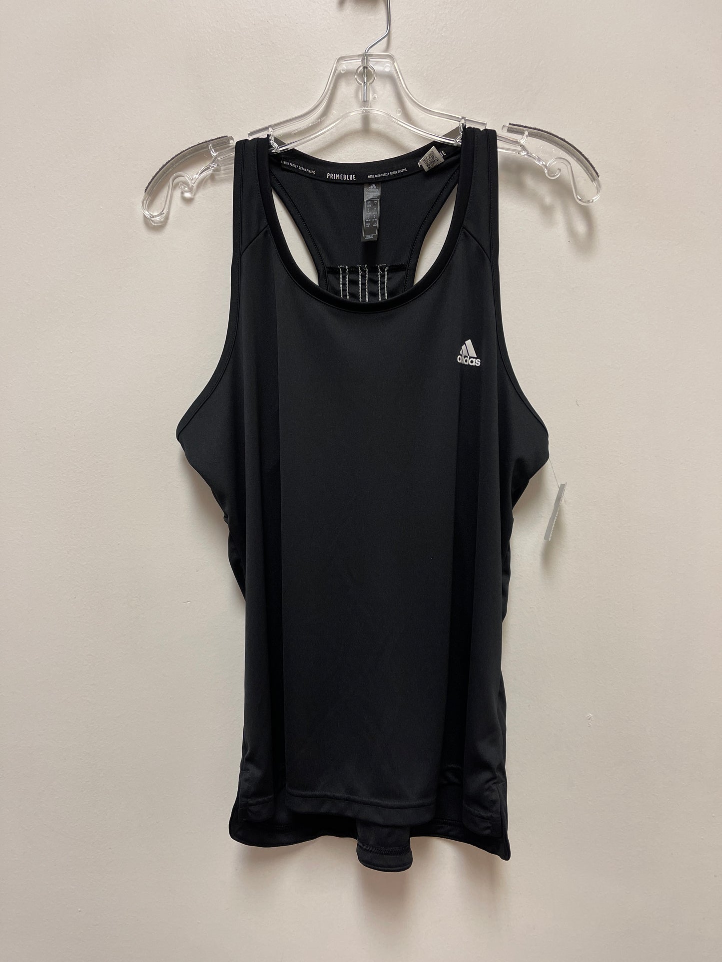 Athletic Tank Top By Adidas In Black, Size: L