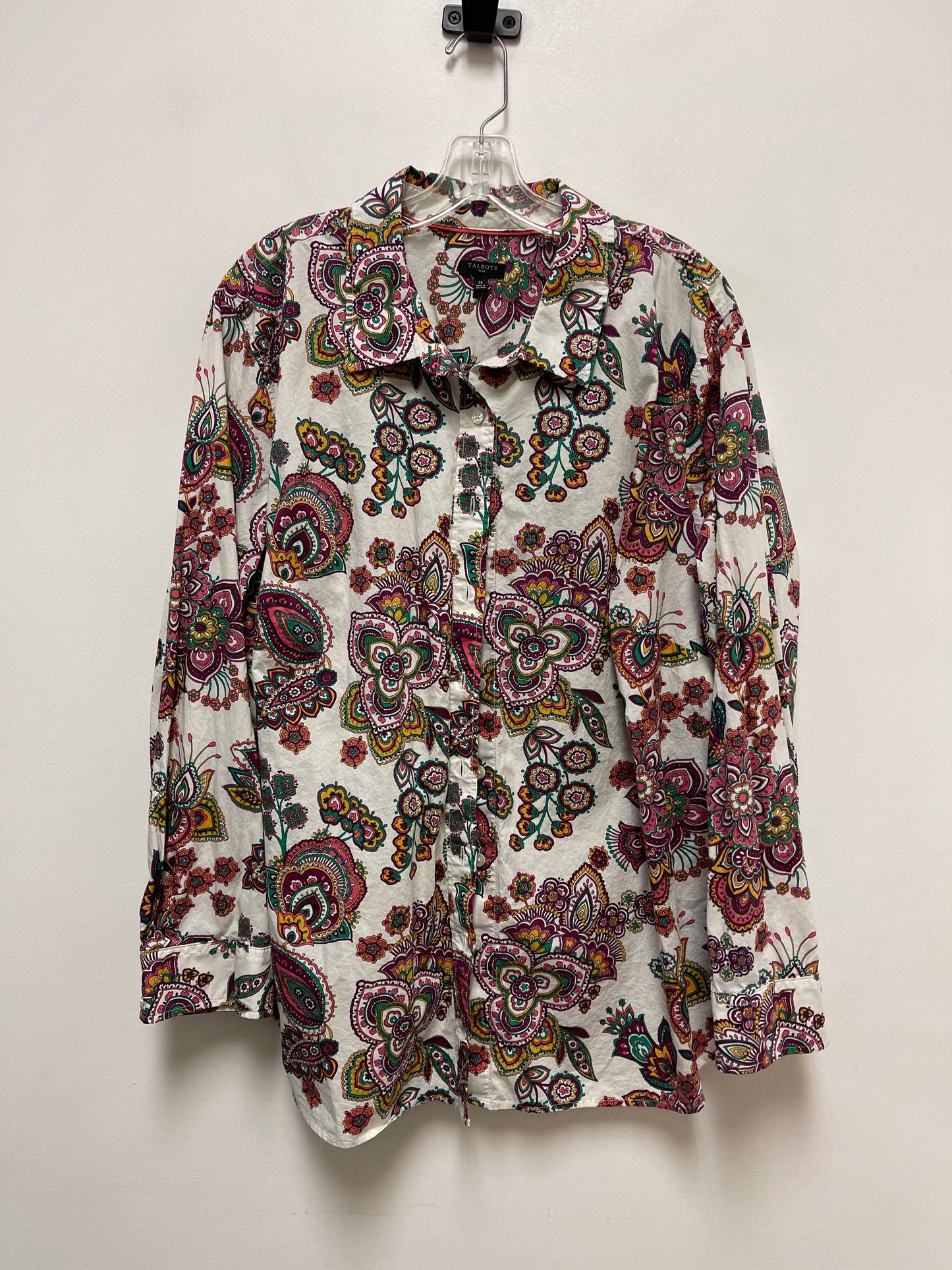 Top Long Sleeve By Talbots In Multi-colored, Size: 3x