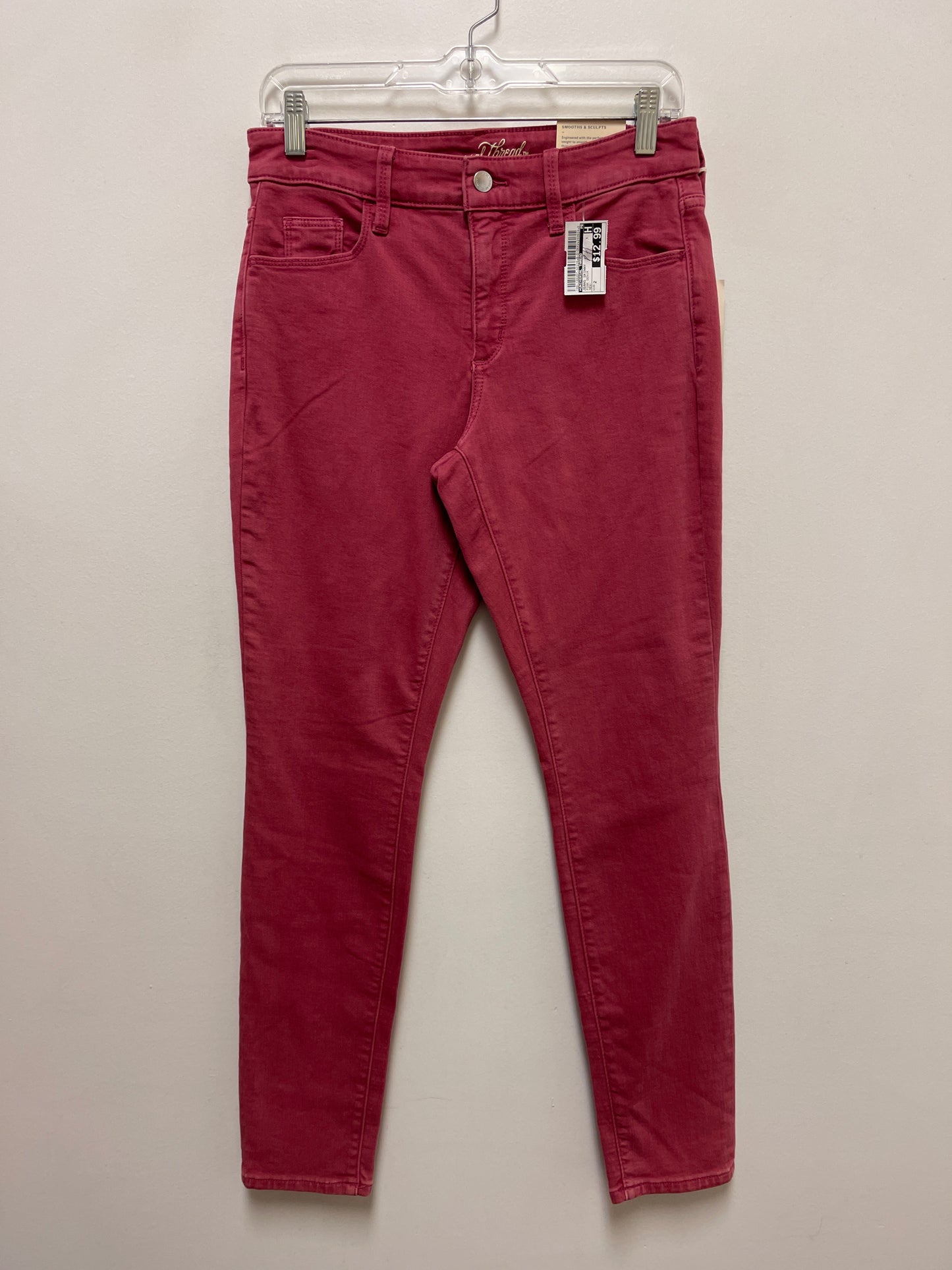 Jeans Skinny By Universal Thread In Pink Denim, Size: 2