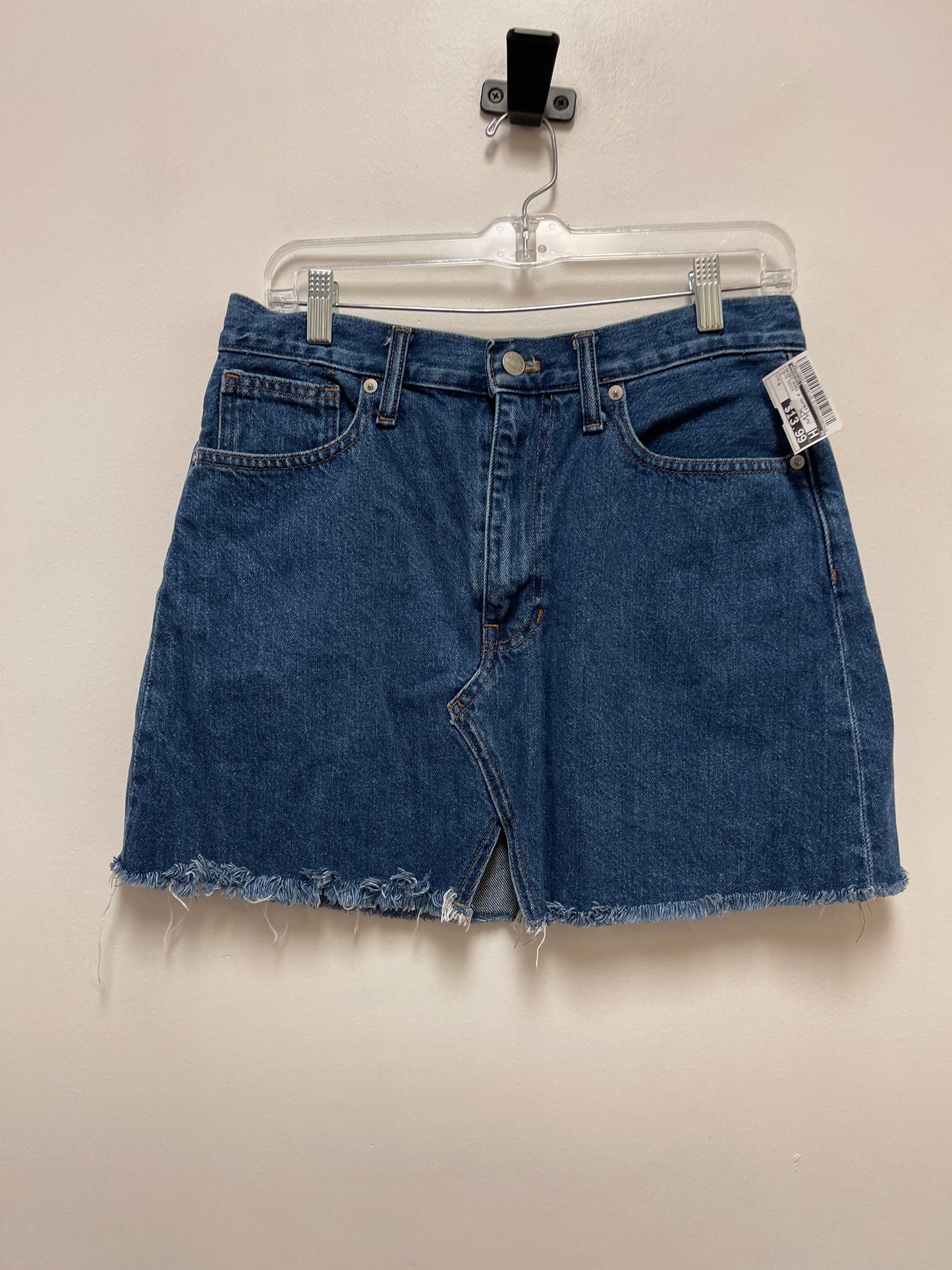 Skirt Mini & Short By Madewell In Blue Denim, Size: 8