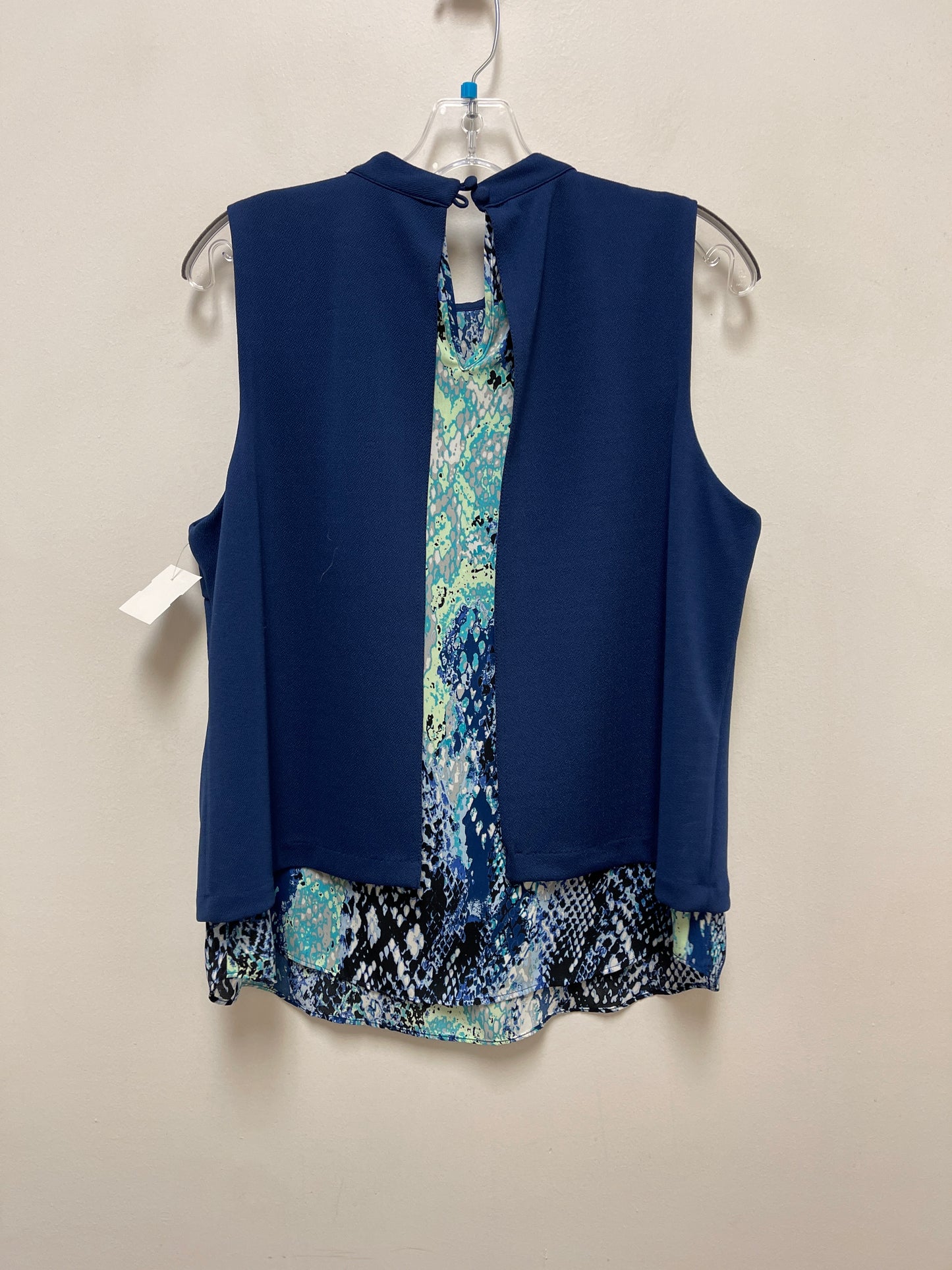 Top Sleeveless By Investments In Blue & Green, Size: L