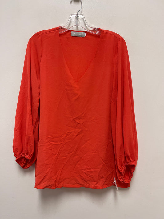 Top Long Sleeve By Clothes Mentor In Orange, Size: M