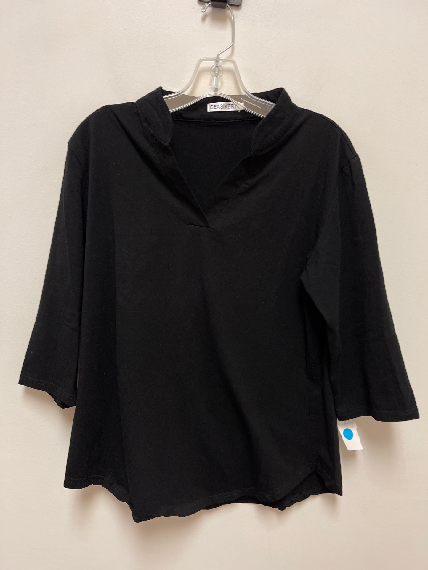 Top Long Sleeve By Clothes Mentor In Black, Size: L