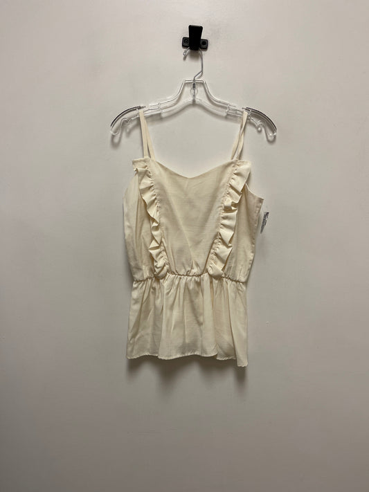 Top Sleeveless By Clothes Mentor In Cream, Size: L