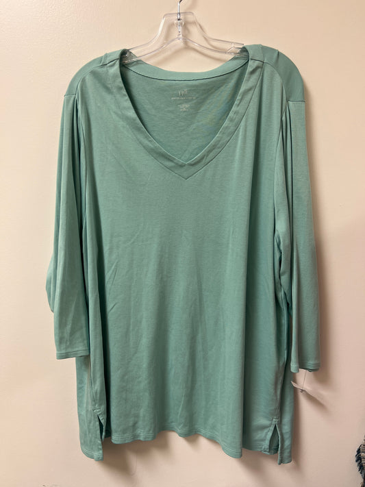 Top Long Sleeve By J. Jill In Blue, Size: 3x