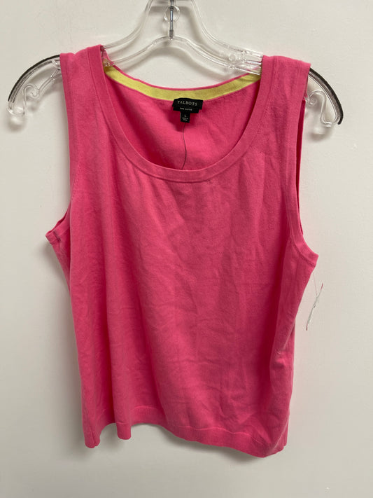 Top Sleeveless By Talbots In Pink, Size: L