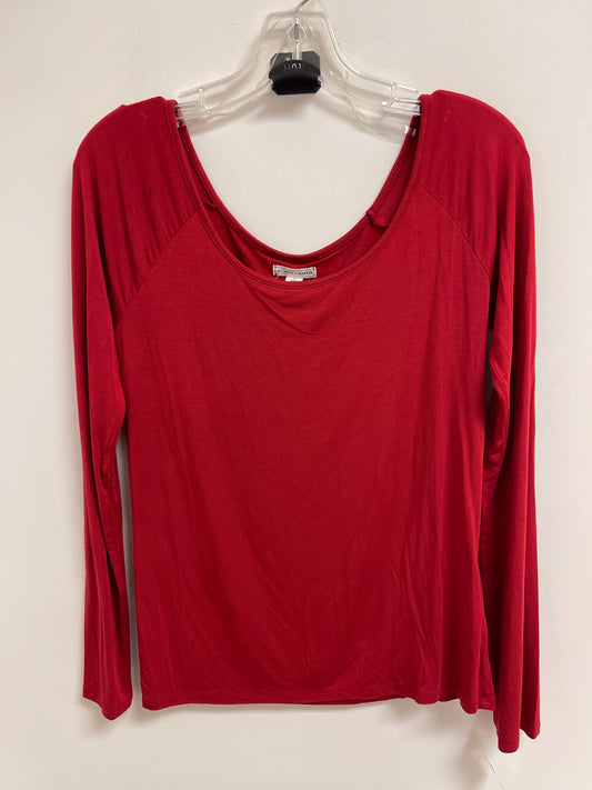 Top Long Sleeve By Melrose And Market In Red, Size: M