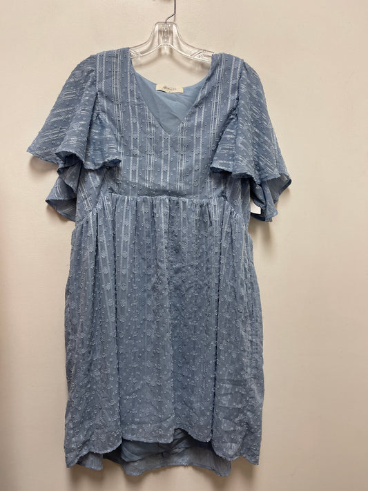 Dress Casual Short By Clothes Mentor In Blue, Size: 1x