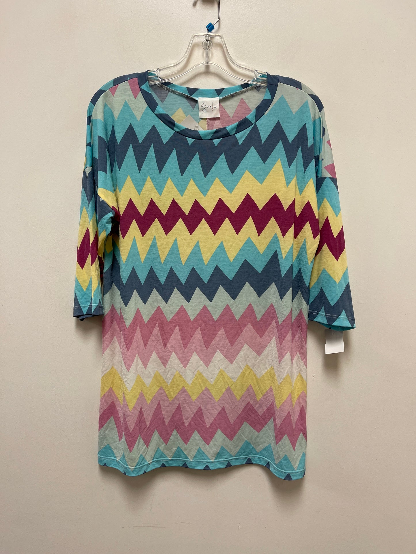 Top Long Sleeve By Sew In Love In Multi-colored, Size: M