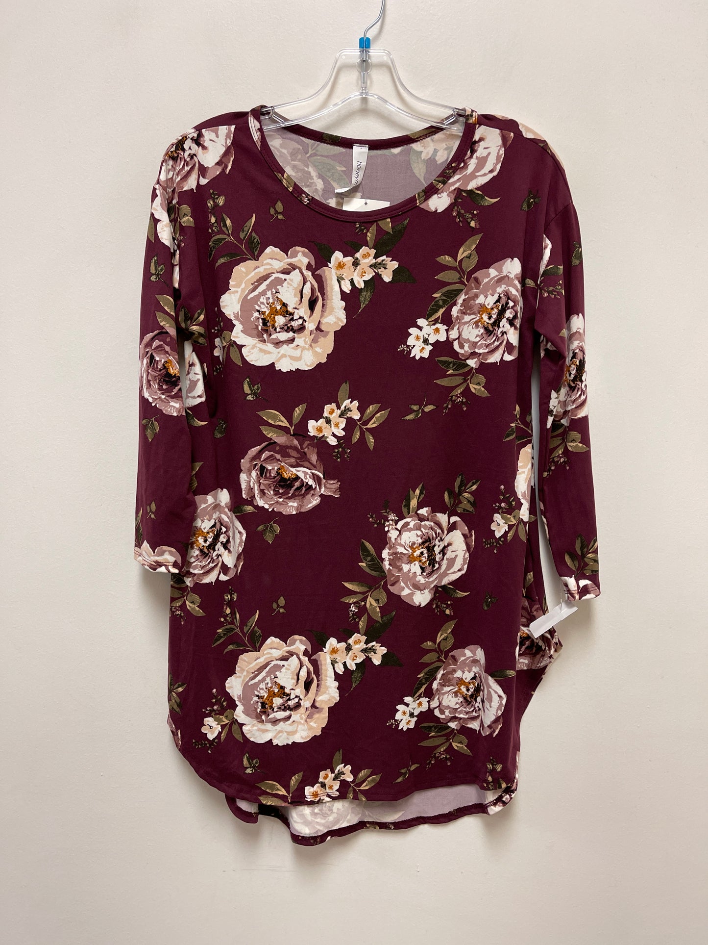 Top Long Sleeve By Honeyme In Purple, Size: S