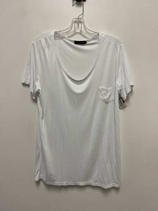 Top Short Sleeve Basic By Amaryllis In White, Size: S