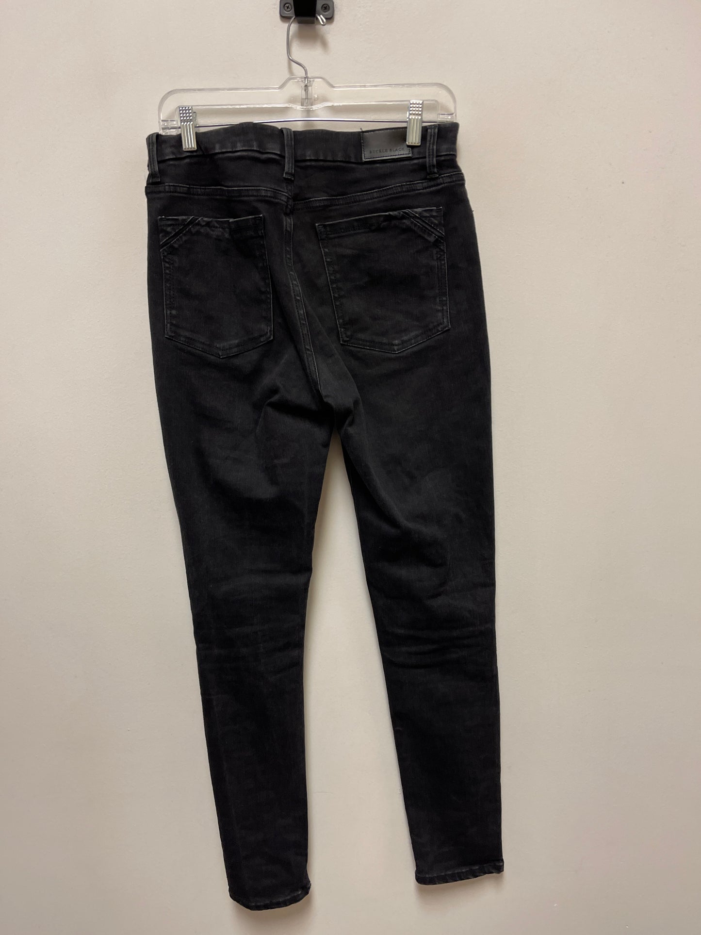 Jeans Skinny By Buckle Black In Black Denim, Size: 8