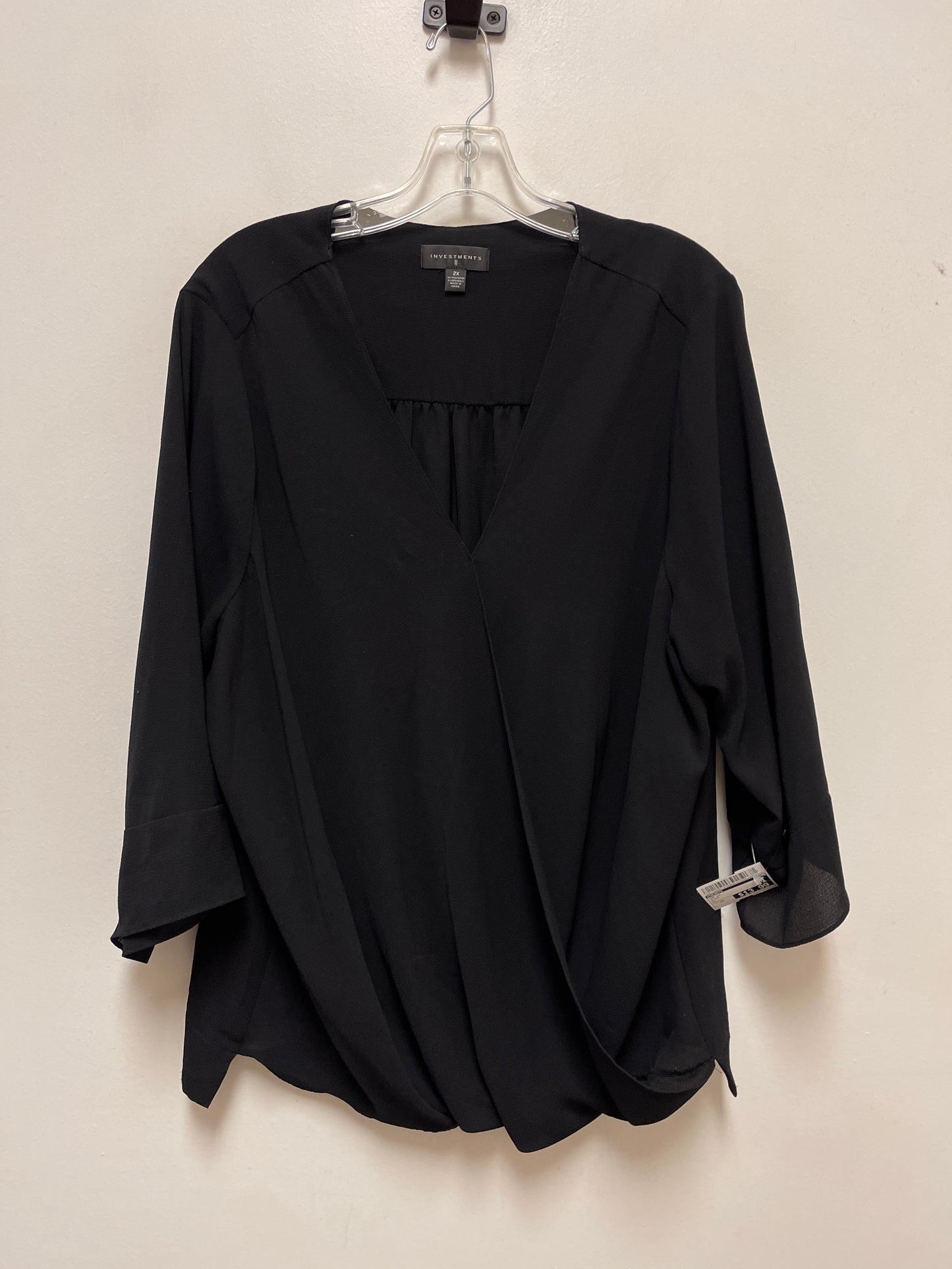 Top Long Sleeve By Talbots In Black, Size: 3x