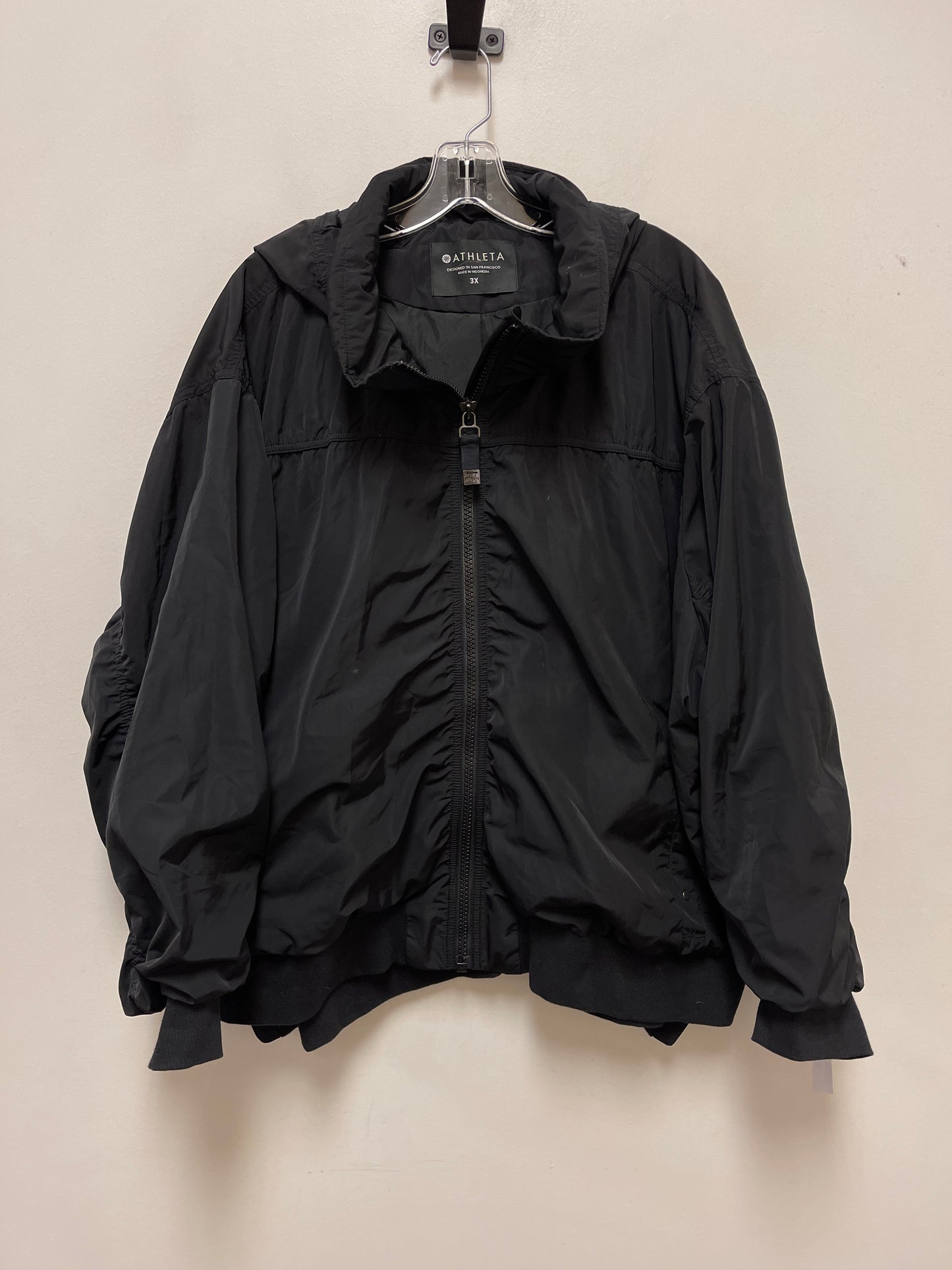 Jacket Windbreaker By Athleta In Black, Size: 3x