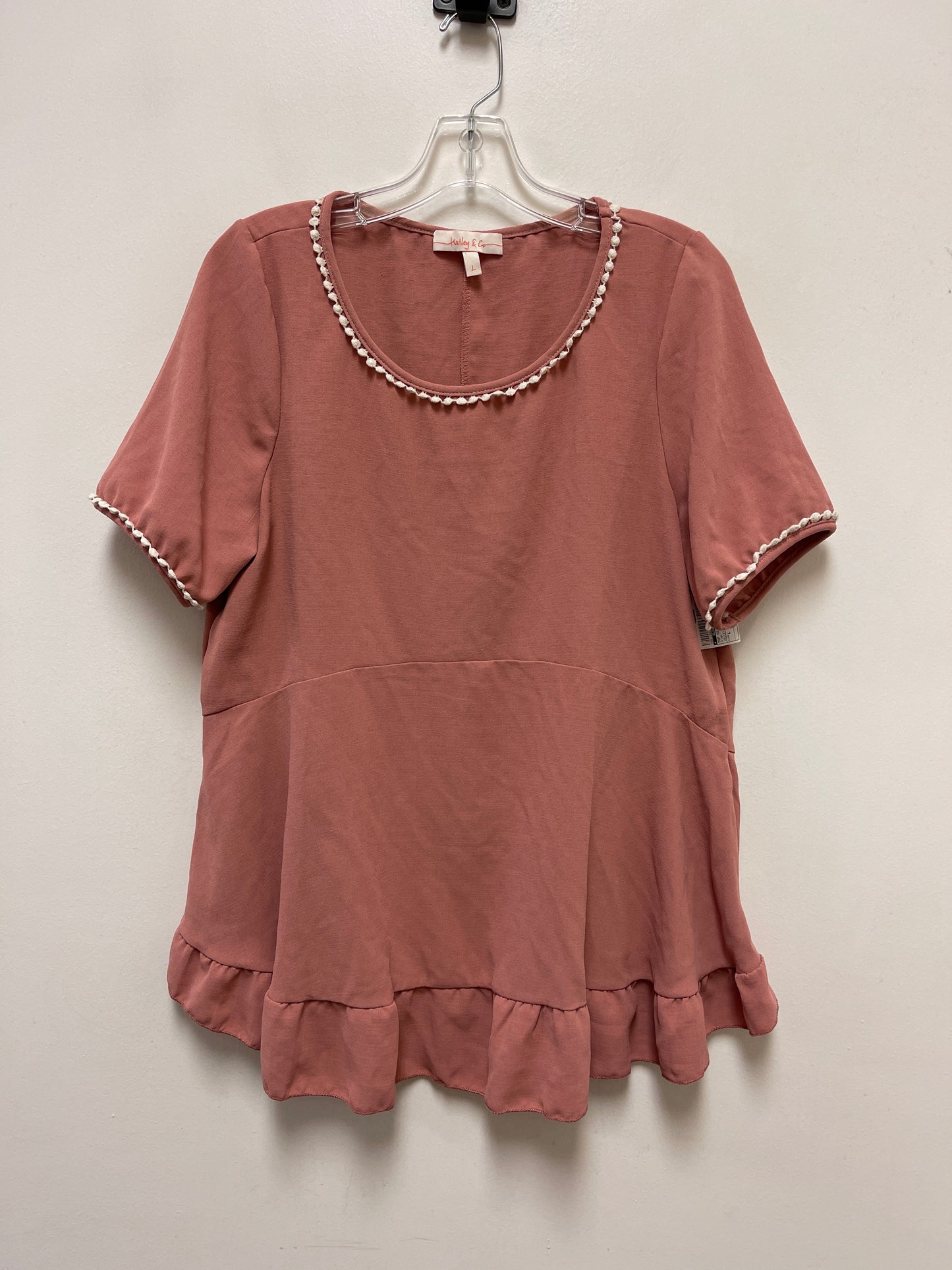 Top Short Sleeve By Clothes Mentor In Pink, Size: L