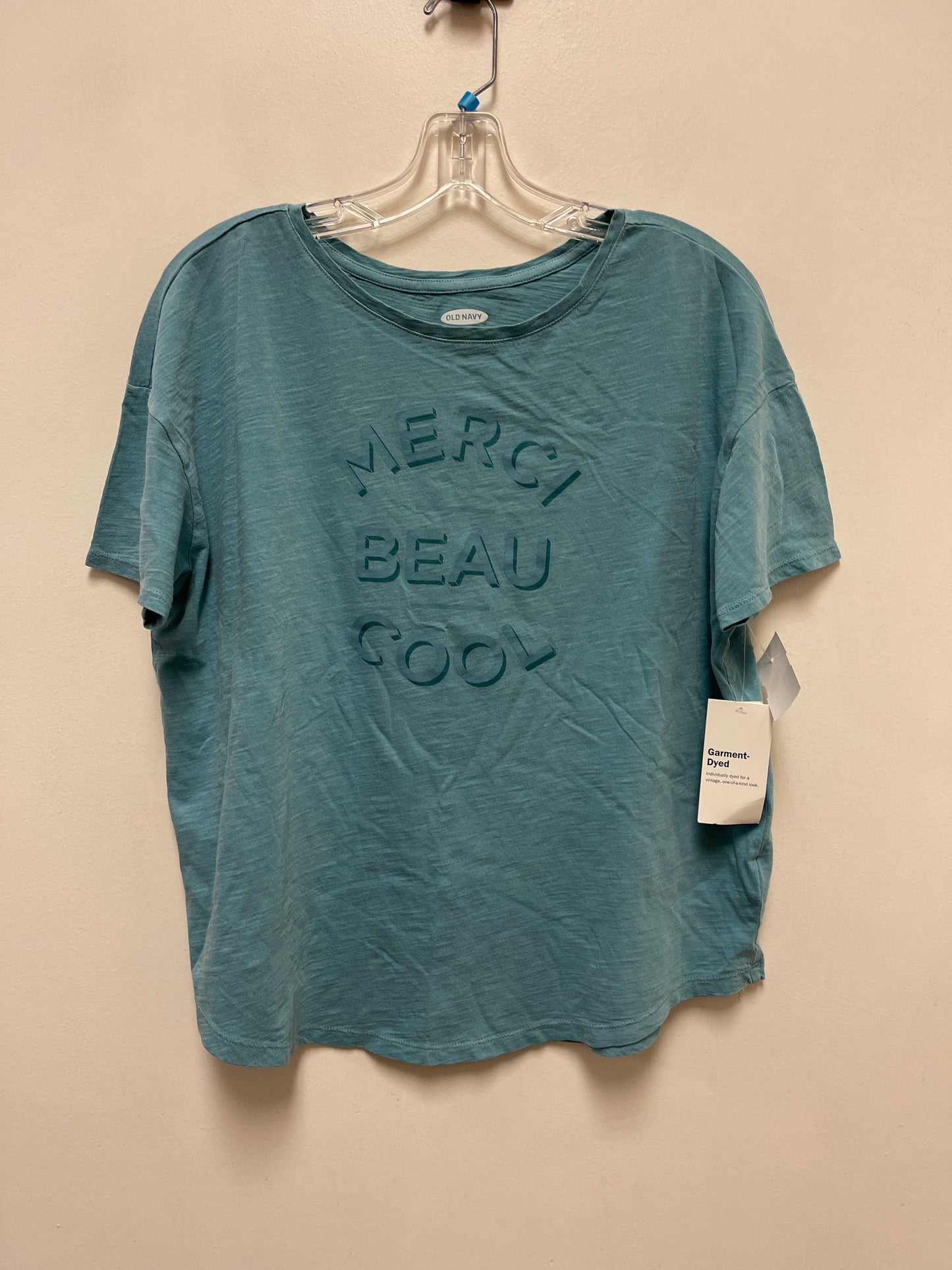 Top Short Sleeve By Old Navy In Blue, Size: L