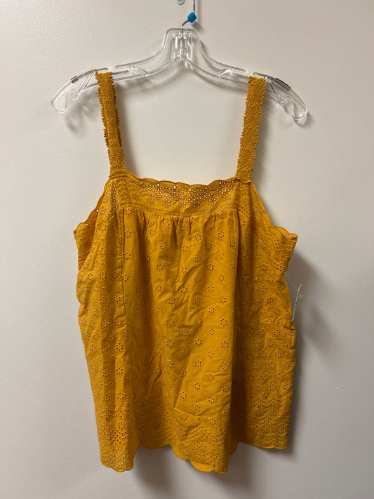 Top Sleeveless By Daniel Rainn In Yellow, Size: M