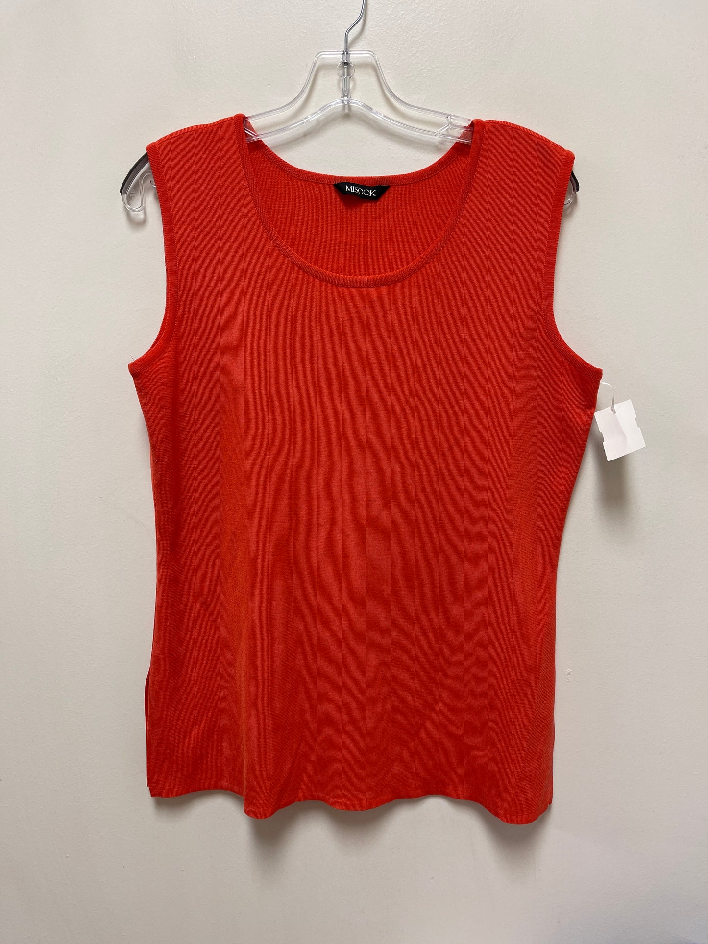 Top Sleeveless By Misook In Orange, Size: L