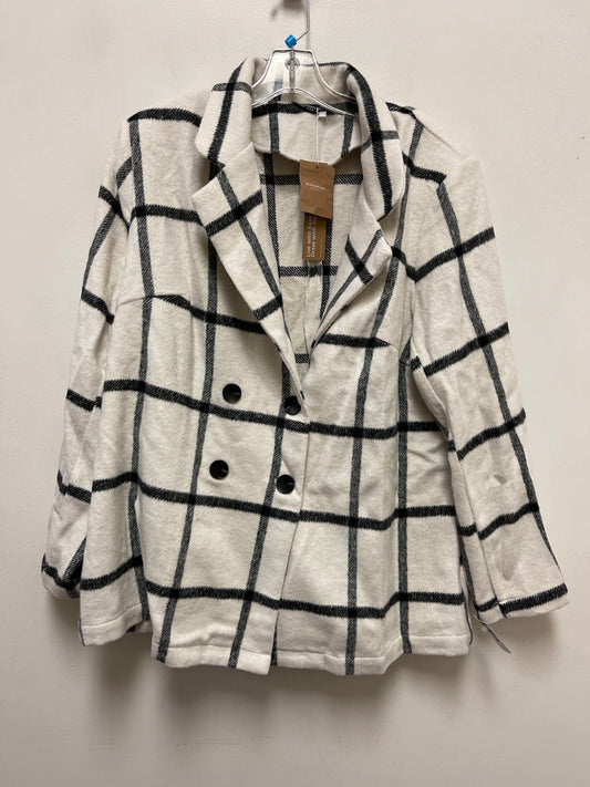 Jacket Shirt By Clothes Mentor In Black & White, Size: 1x