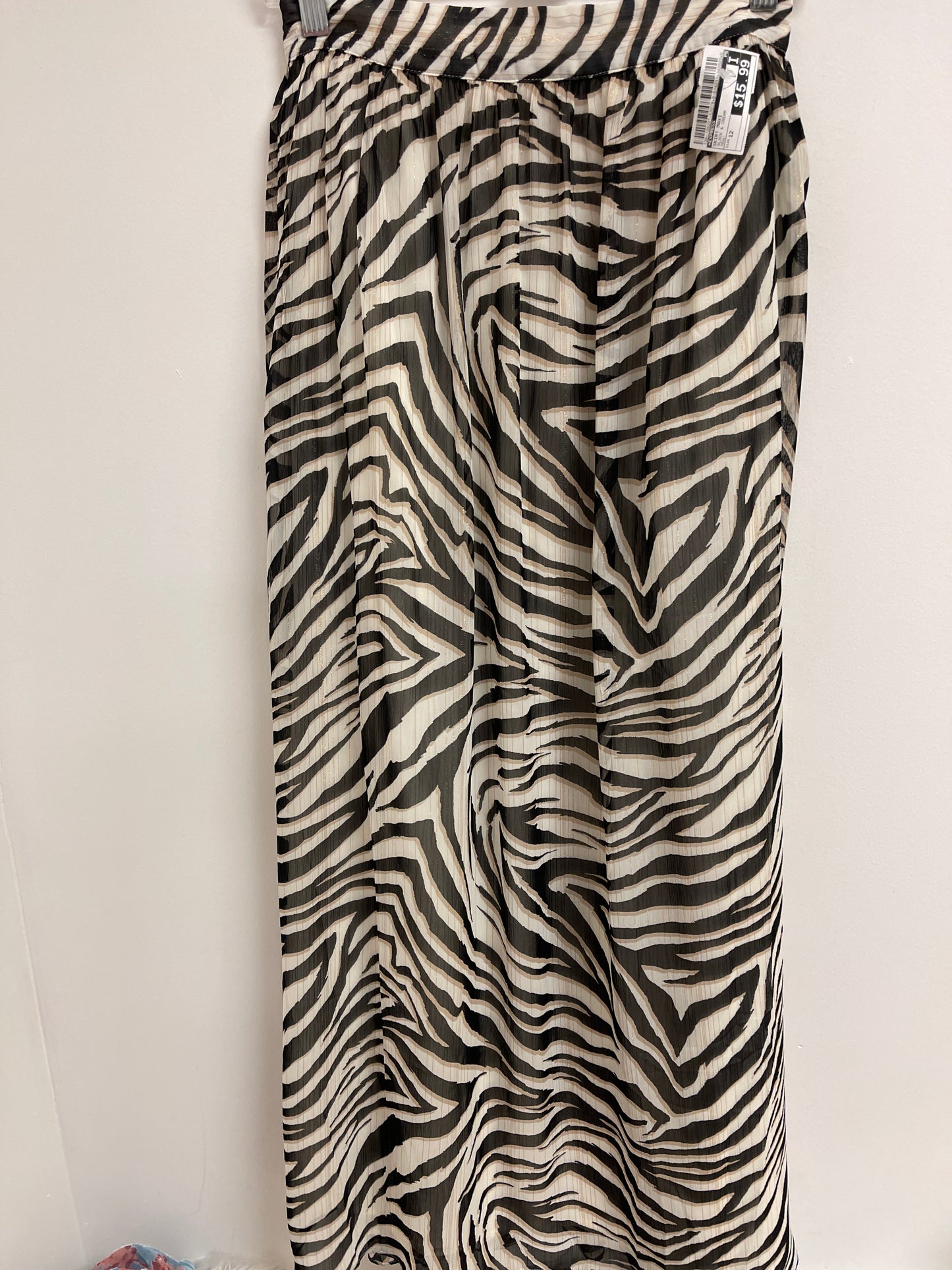 Skirt Maxi By Express In Black & Cream, Size: 12